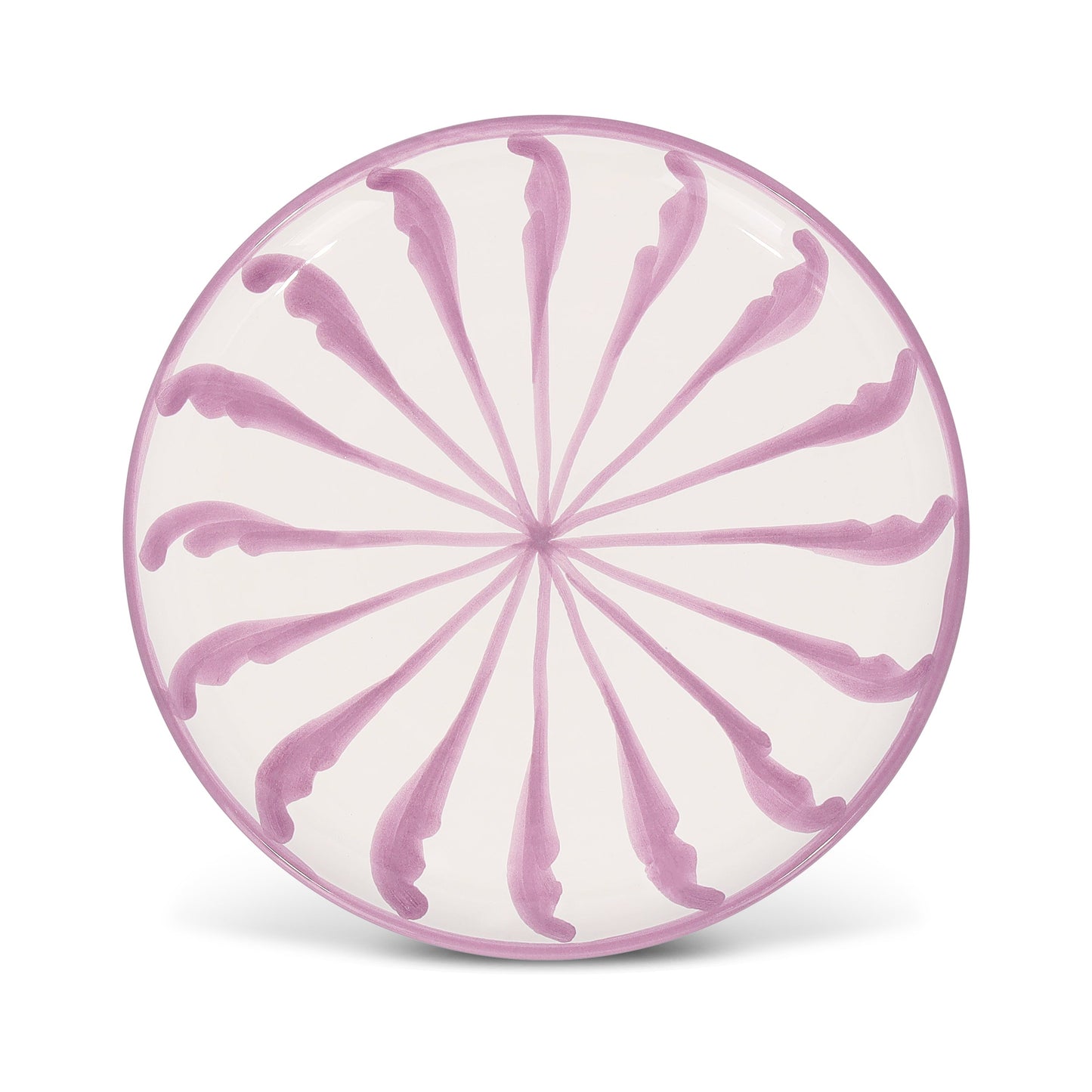 Salad plate with candy cane stripes