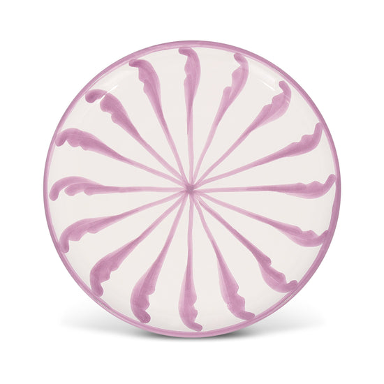 Salad plate with candy cane stripes