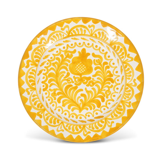 Salad plate with hand painted designs