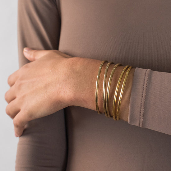 Dane Bangle Set (5pk) - Gold L