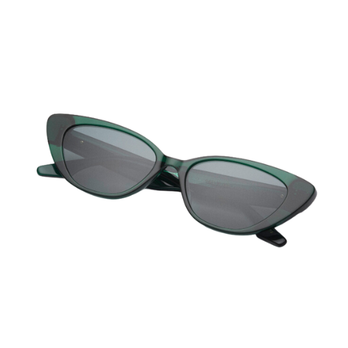 Camille Montes Transparent Green - Black Lens