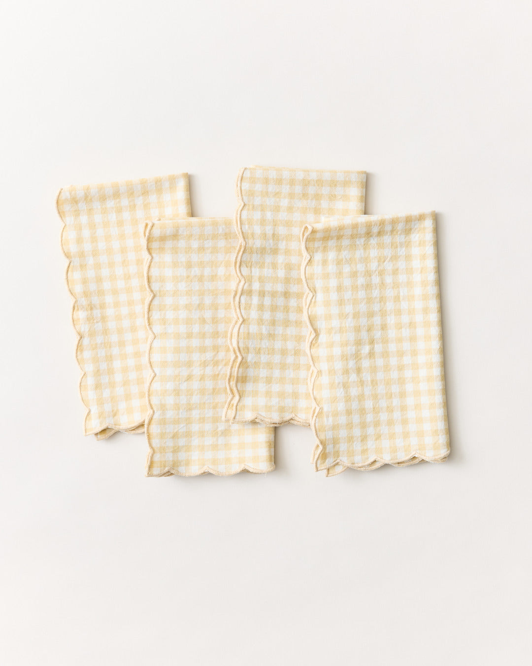 Petite Gingham Scalloped Napkins
