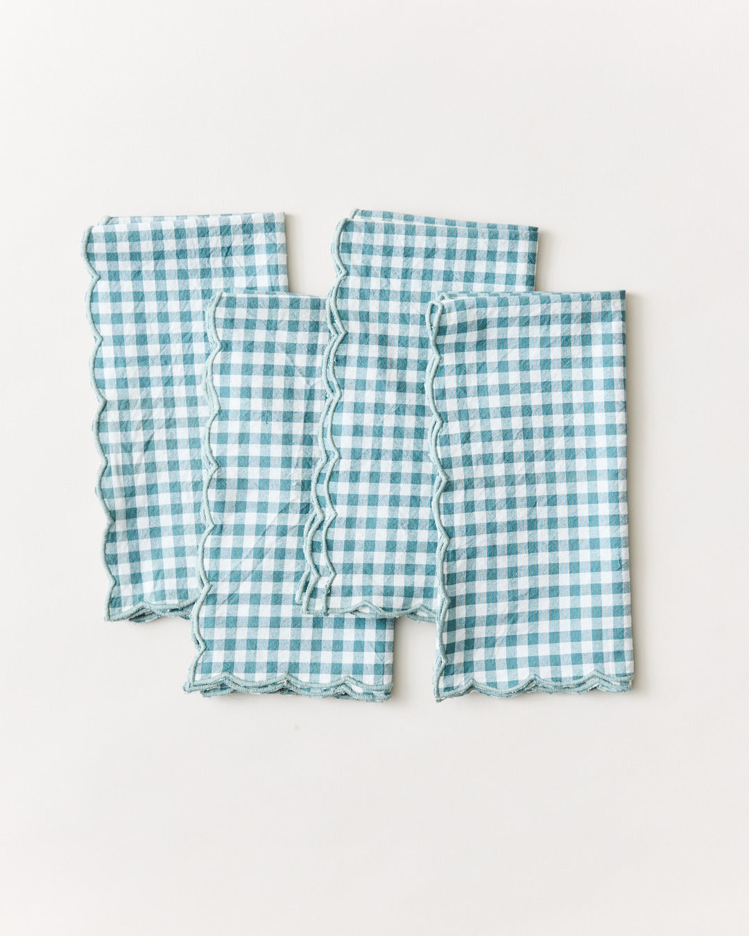 Petite Gingham Scalloped Napkins