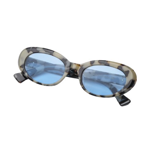 Lina Leopard - Sky Blue Lens