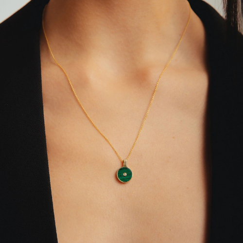 Le Collier N.1 Malachite & Diamond Necklace
