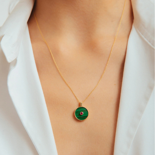 Le Collier N.3 Malachite & Ruby Necklace