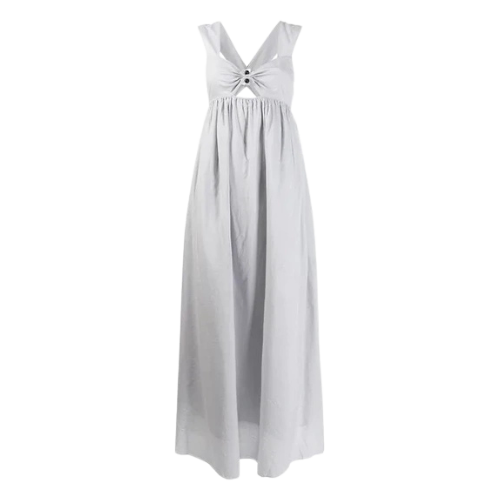 East Hampton Gingham Babydoll Maxi Dress - Light Grey East Hampton Gingham Babydoll Maxi Dress - Light Grey