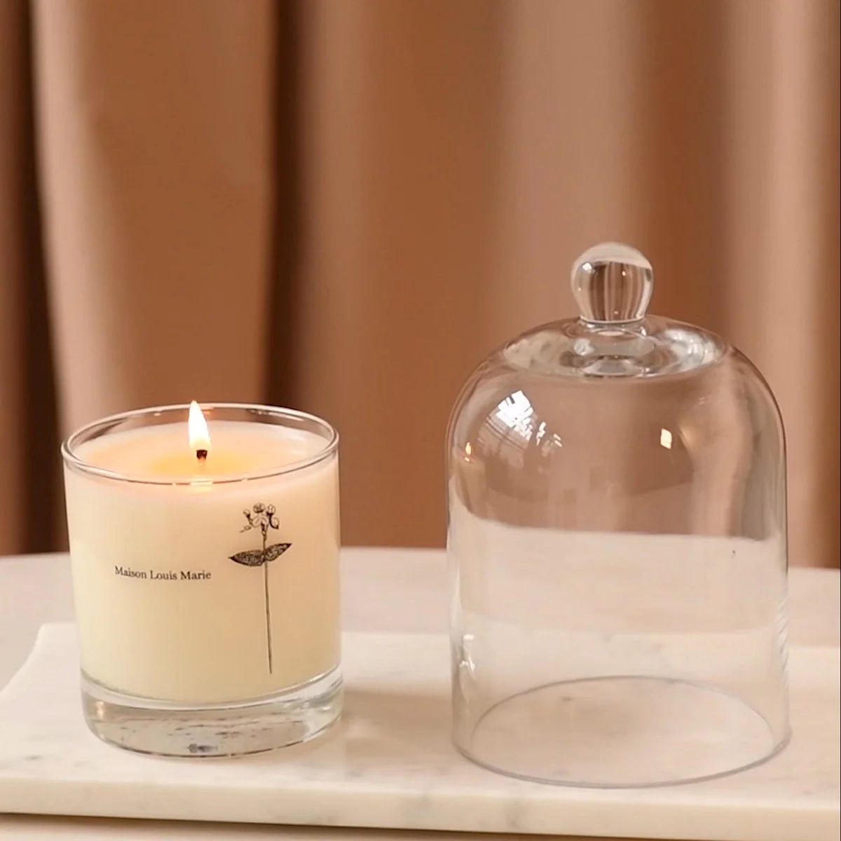 Glass Cloche Candle Cover