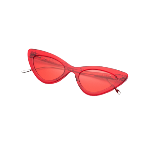Mrs. Taro Transparent Red - Red Lens
