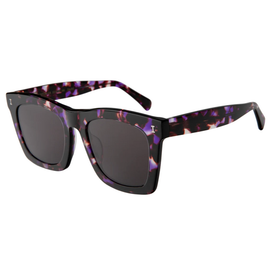 Charleston Berry Tortoise Grey - Flat Sunglasses