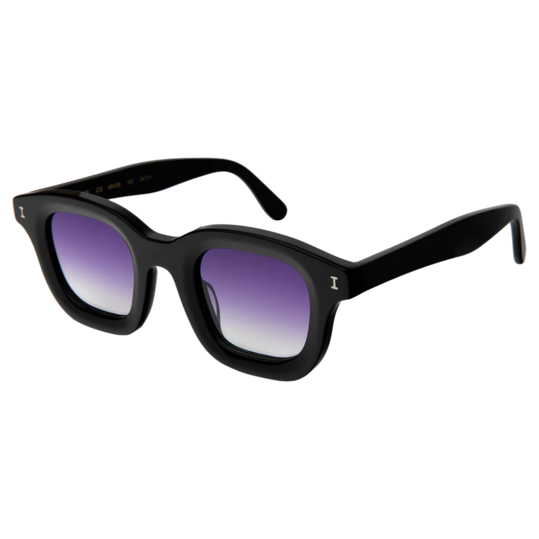 George Black Purple Gradient - Flat Sunglasses