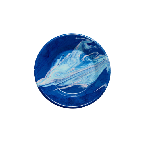 Multi-Swirl Appetizer Enamelware Plate