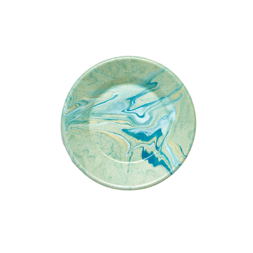 Multi-Swirl Appetizer Enamelware Plate