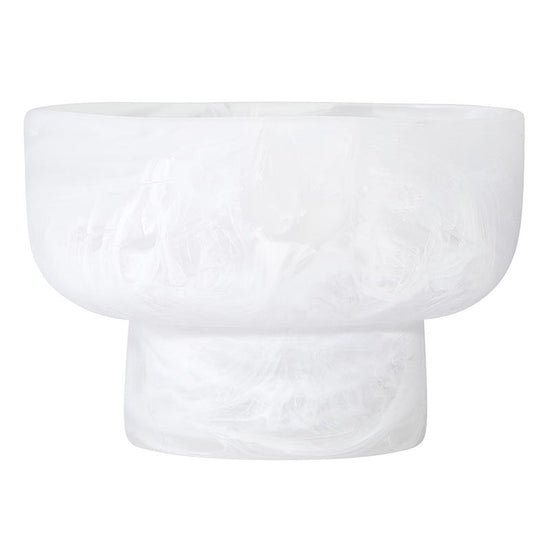 Resin Mini Pedestal Bowl - White