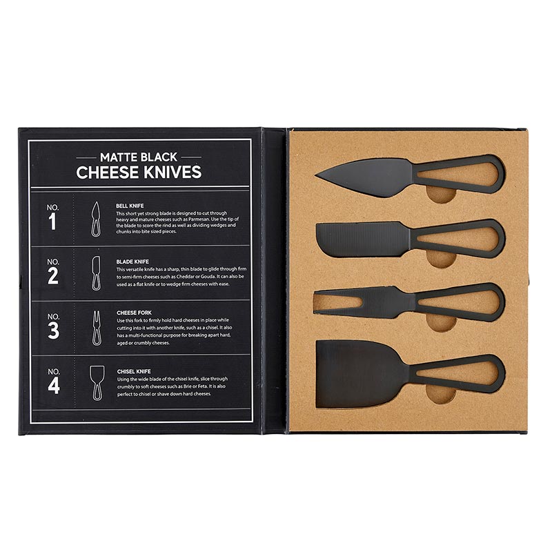 Cheese Knives Book Box - Matte Black