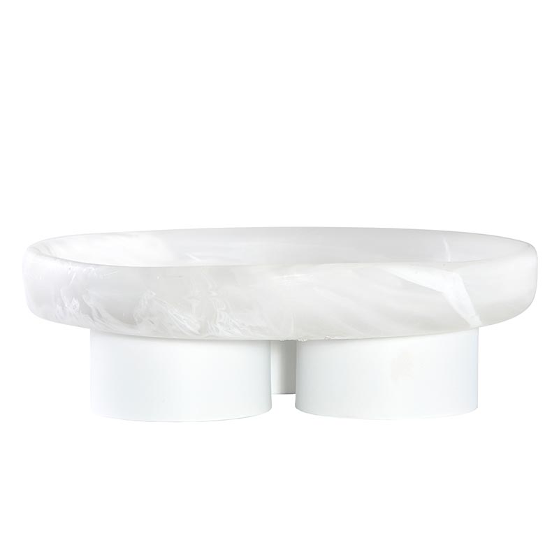 Resin Footed Mini Tray - White