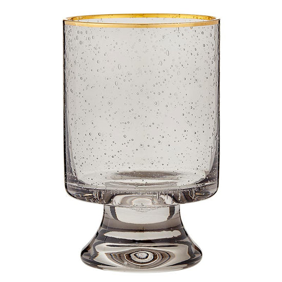 Gold Rimmed Old Fashion Glass - Grey | Set of 4