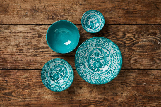 Small bowl with hand painted designs