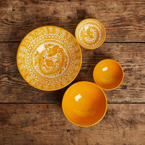 Large bowl with hand painted designs