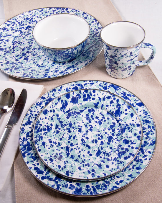 Ocean Swirl Appetizer Plates- Set of 4