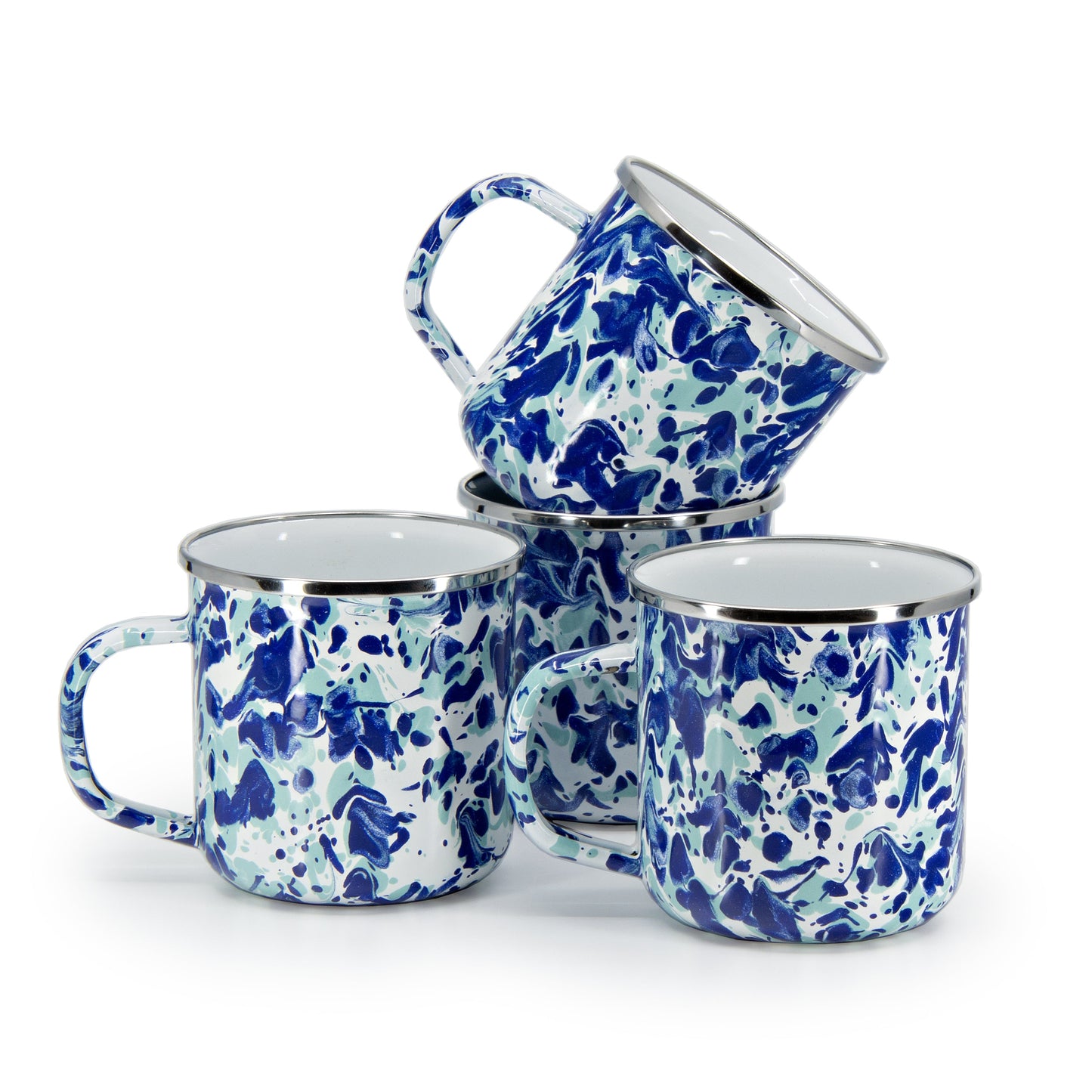 Ocean Swirl 12 oz Mugs - Set of 4