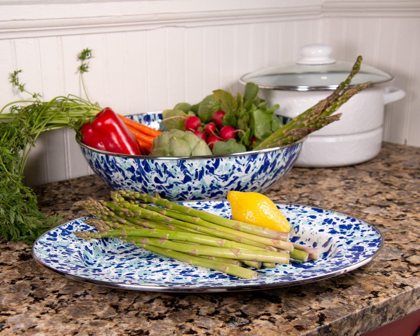 Ocean Swirl Oval Platter