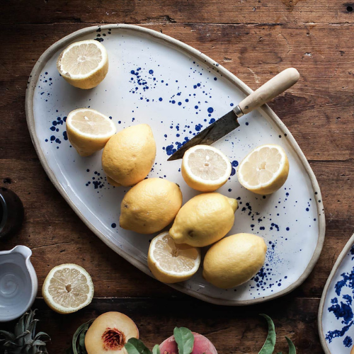 Painted Oval Platter | Sponge