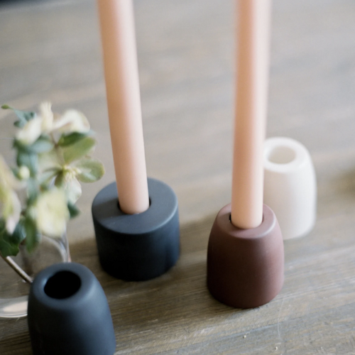 Petite Ceramic Taper Holder | Earth