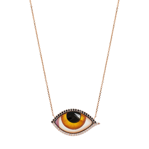 14K Pink Gold Grand Ambre Diamond Necklace