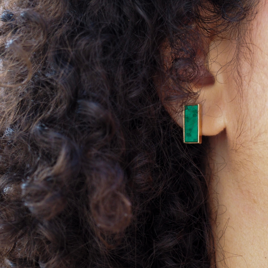 Load image into Gallery viewer, Malachite Earrings
