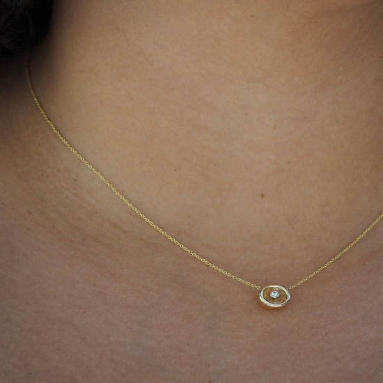 Load image into Gallery viewer, Incrusted Citrine Necklace with Diamond
