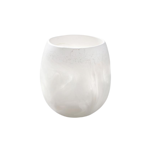 Resin Stemless Wine Glass - White