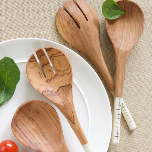 Short & Sweet Wood Salad Servers