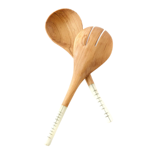 Short & Sweet Wood Salad Servers