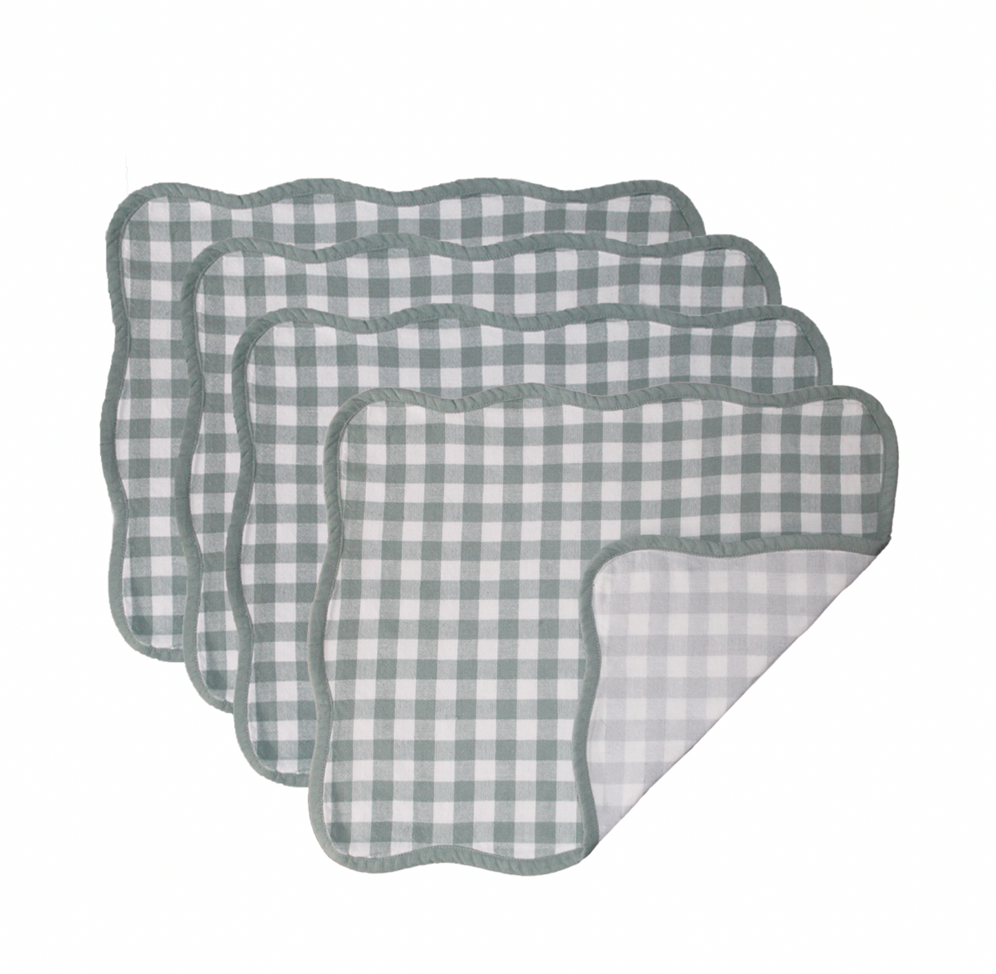 Set of 4 Giardino Reversible Placemats (Verde/Blu)