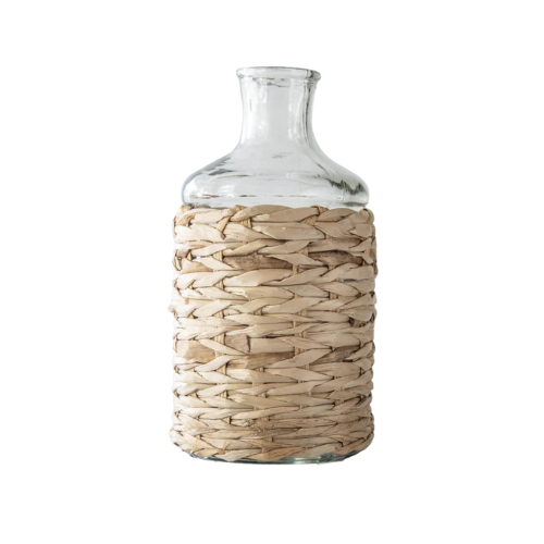 Seagrass Square Glass Vase