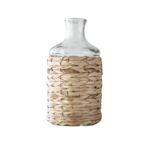 Seagrass Square Glass Vase/Pitcher