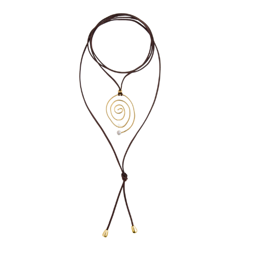 Spiral Wrap Necklace - Gold