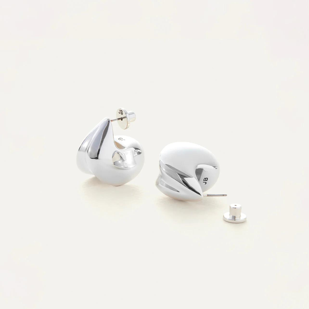 Nouveaux Puff Earrings - Silver O/S