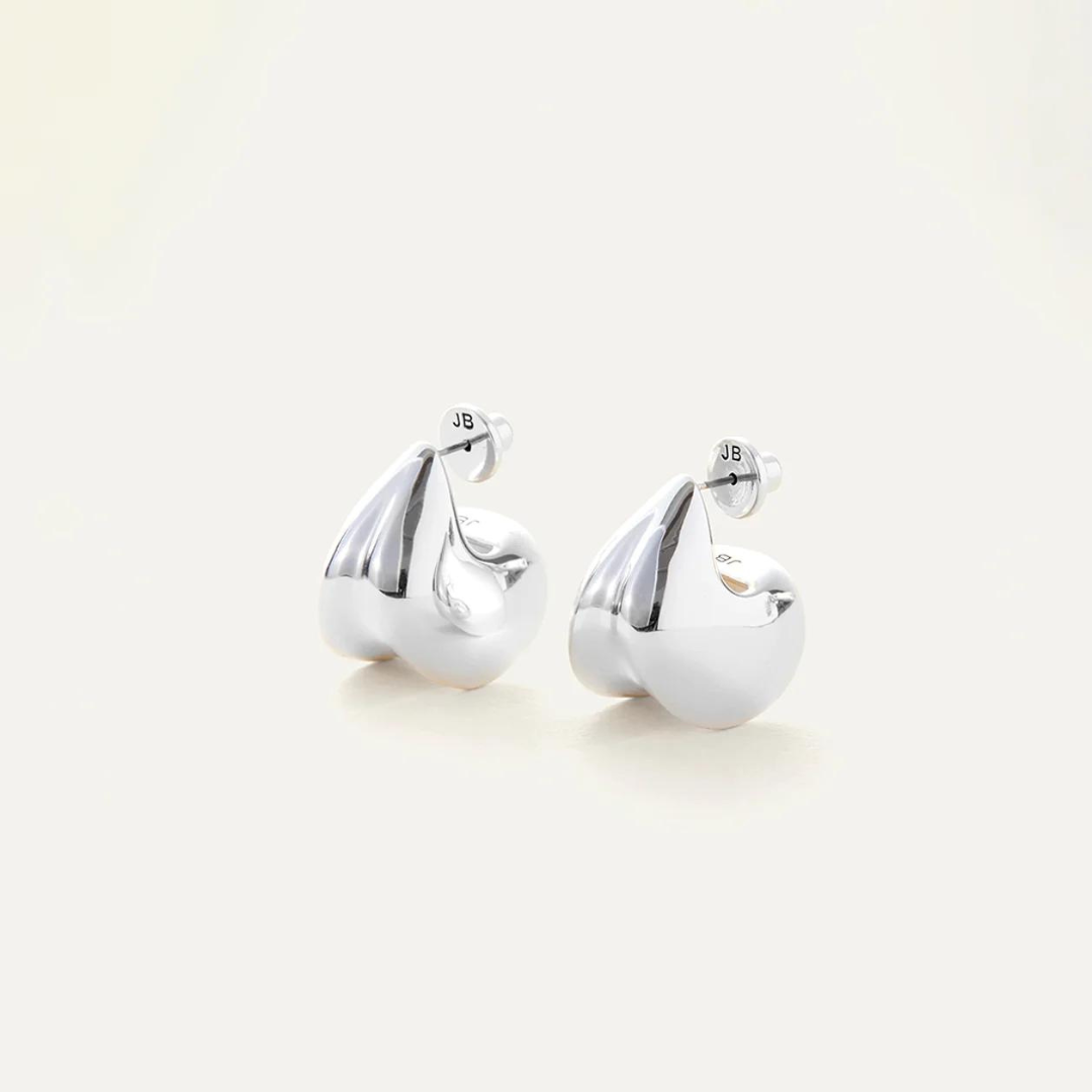 Nouveaux Puff Earrings - Silver O/S