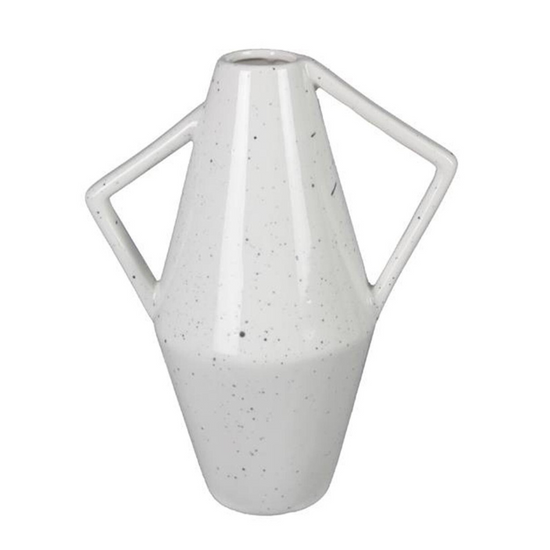 Arms Stoneware Modern Organic Vase - White