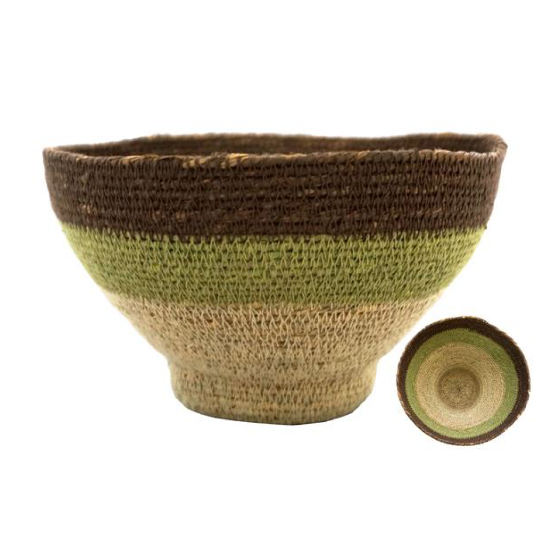 Seagrass Handwoven Decorative Bowl - Brown & Green