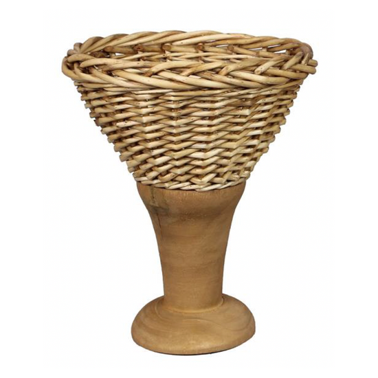 Tall Seagrass Tabletop Decor on Pedestal