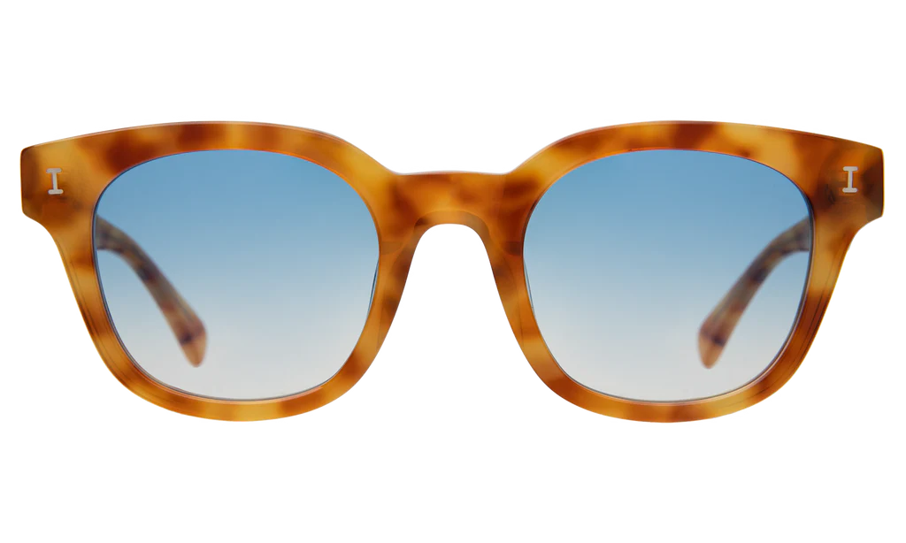 Vail Amber Blue Gradient See Through - Flat Sunglasses