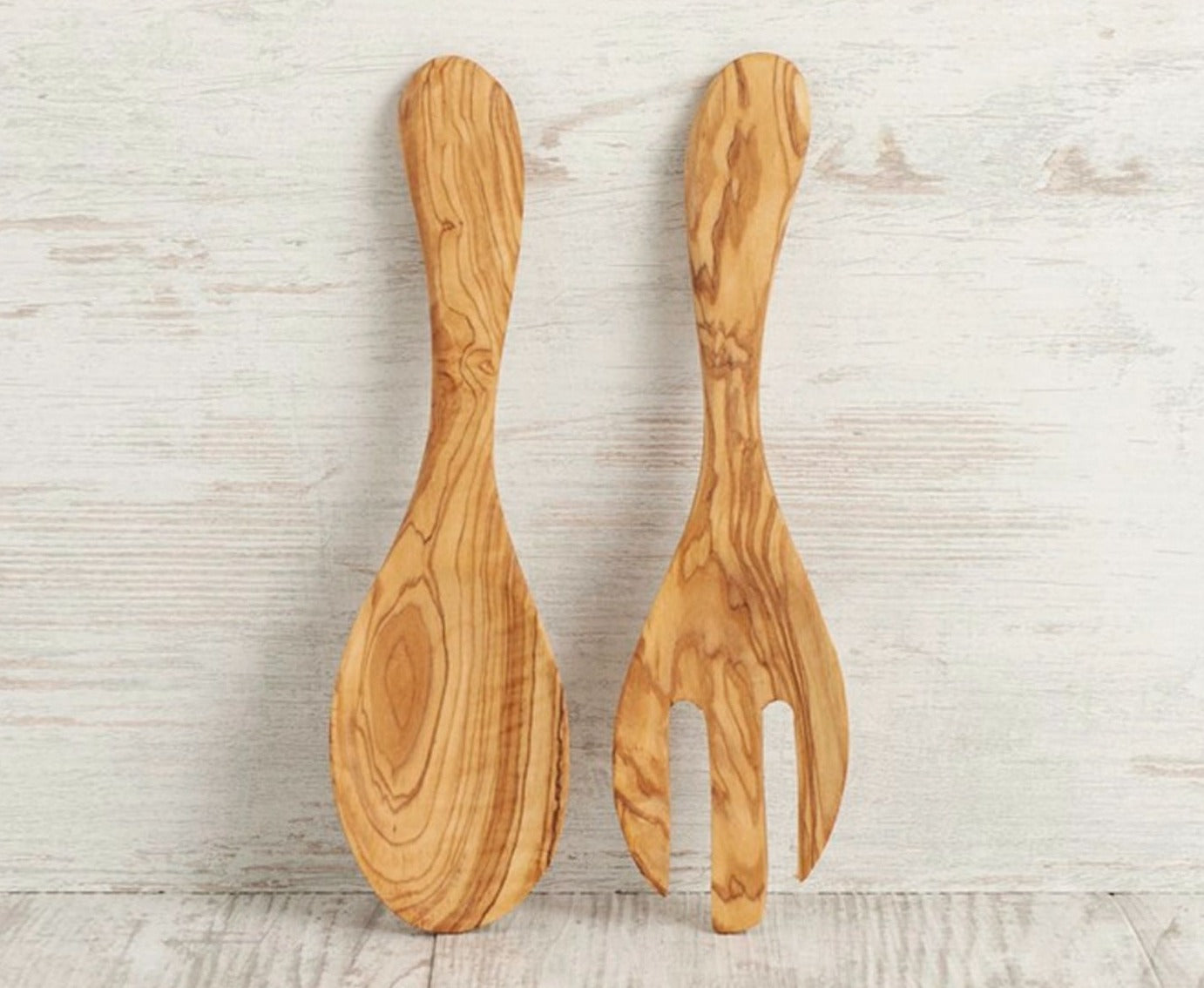Italian Olive Wood Salad Servers