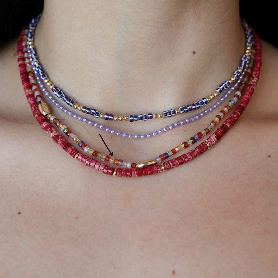 Shiny & Oval Gold Beads Necklace
