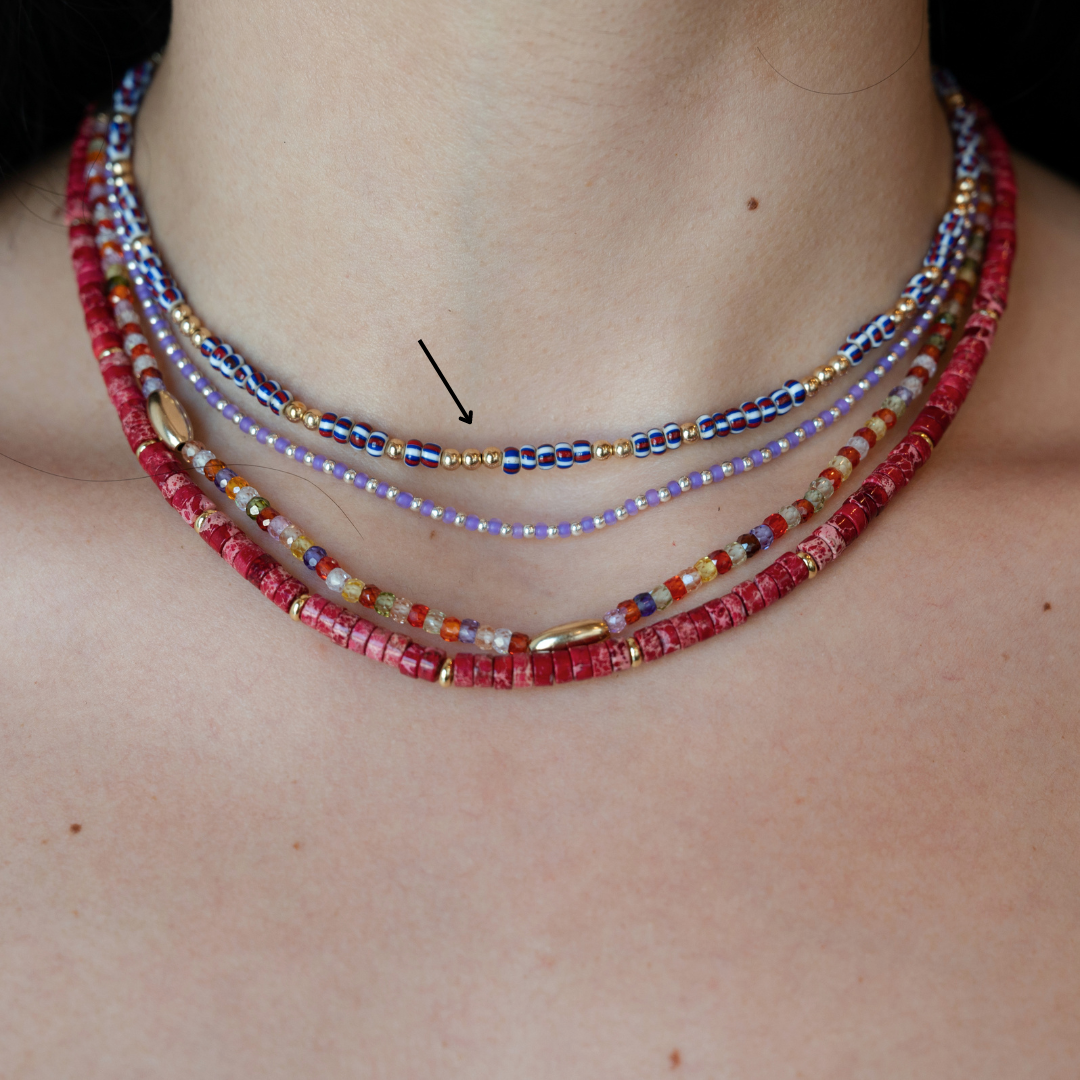 Load image into Gallery viewer, Tricolor Beaded Necklace
