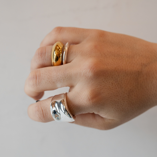 Load image into Gallery viewer, Toni Ring Set - Two-tone
