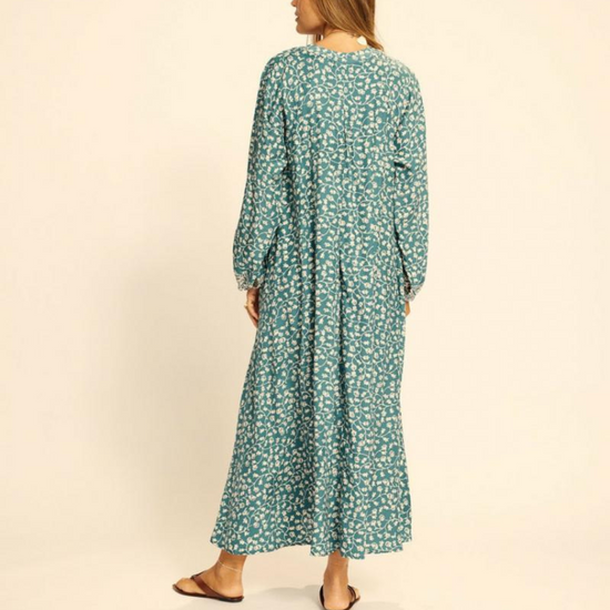 Load image into Gallery viewer, Fiore Maxi Dress - Pomegranate Teal
