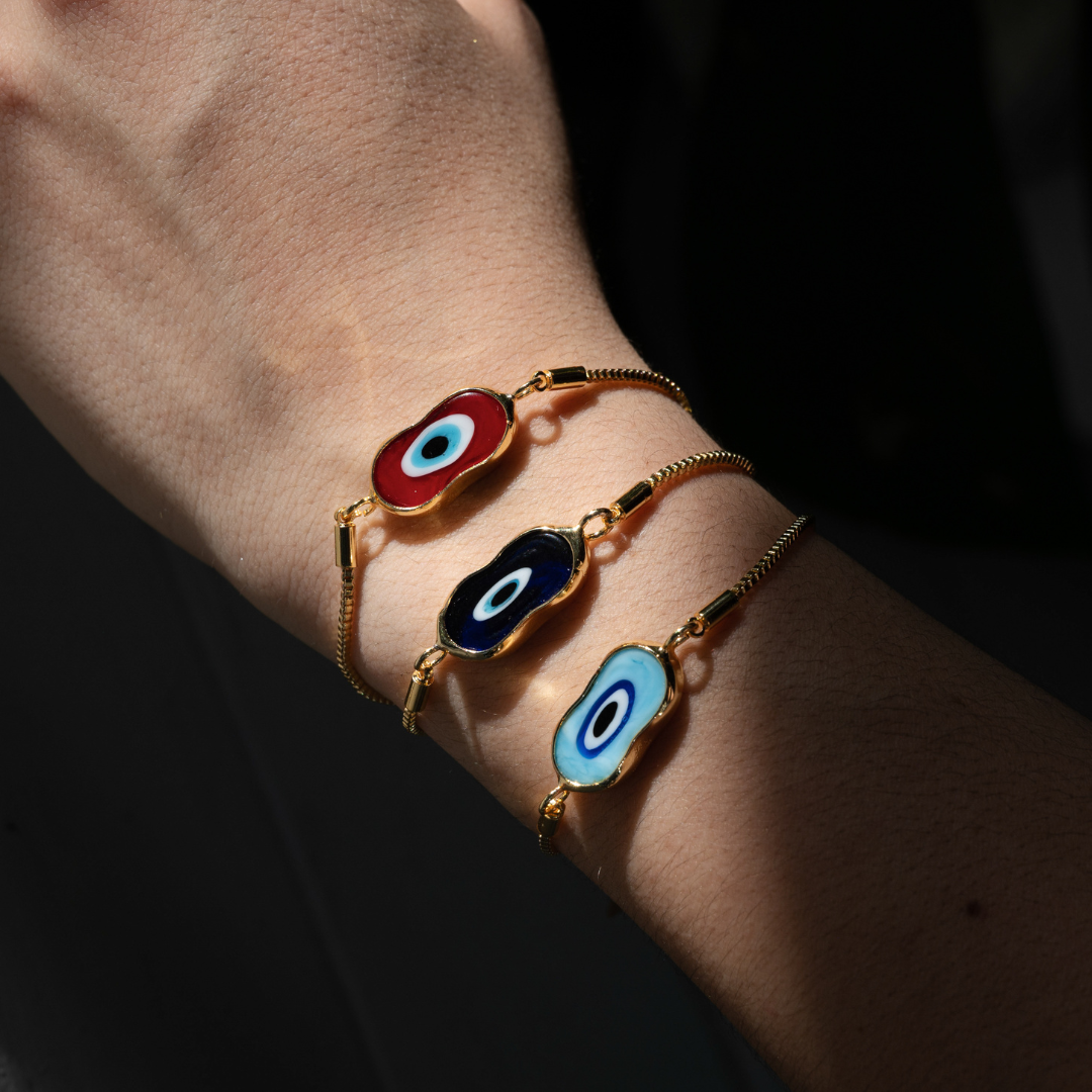 Mrs. Gold Chain Color Evil Eye Bracelets